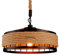 Vintage Hängelampe Seilampe Pendelleuchte E27 Retro Industrie Pendellampe Loft Kronleuchter Rustikal Hanfseil Eisen Leuchter Wohnzimmelamp Runde Hängend Eisen Esszimmer Käfig Café Deckenlampe