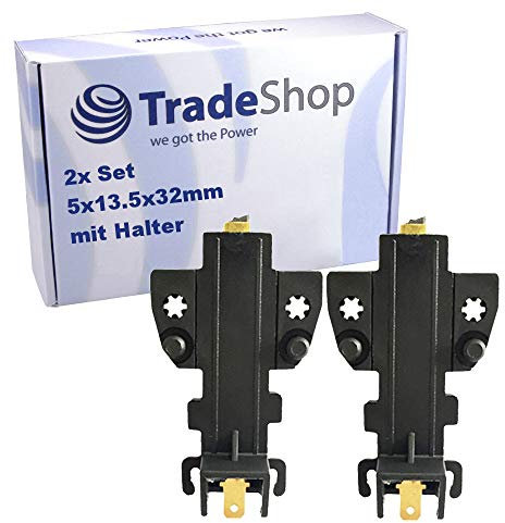 2x Kohlebürsten Motorkohlen 5x13,5x32mm für CESET-Motoren kompatibel mit Philips Bauknecht Ignis Whirlpool Ikea (Whirlpool-Gruppe) Waschmaschinen