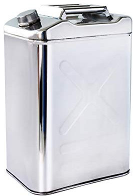 DLYDSS 10L-40L Verticales Bidons D'essence, Portable Conteneurs D'essence en Acier Inoxydable Épaissie, Gaz Huile Batterie, Voiture/Moto De Rechange Réservoir De Carburant (Size : 40L)