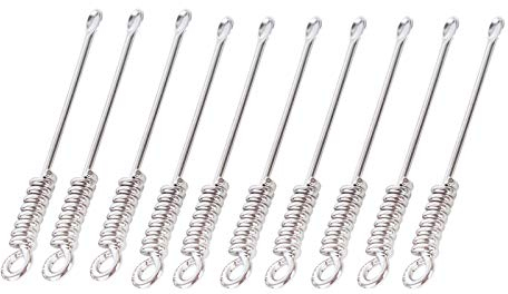 10 cucharas medicinales de acero inoxidable para laboratorio, para tabaco, medicina, sales, hierbas, arena, purpurina, plata