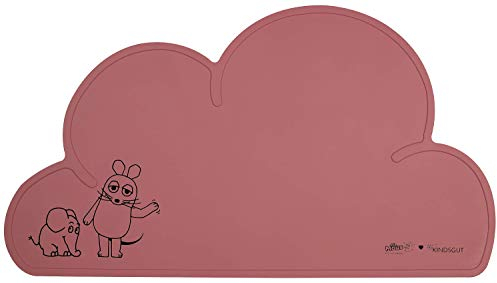 Kindsgut Platzdeckchen X Die Maus und der Elefant aus Silikon, Tischschutz, Wolkenform, Unterstützung am Esstisch, Altosa