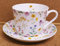 Meadow Flowers Breakfast Cup & Saucer Fine Bone China Large Big Cup & Saucer Hand Decorated in UK
