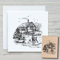 NEWSTAMPS Stempel Hütte & Hirsch Motivstempel aus Holz & Gummi zum Karten und Geschenke basteln, Holzstempel für Weihnachten, Weihnachtskarte, Advent, Scrapbook, Textilstempel, Deko, Freunde