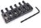 SAPHUE Guitar Bridge Saddle with Spring Screws Wrench Tremolo for Fender Strat Stratocaster Tele Telecaster Electric Guitar Replacement Parts Accessories 6Pcs Bridge Saddles（Black）