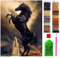ARTULIO Diamond Painting Set – Stolzer schwarzer Hengst - 30x40 cm – 5D Diamant Painting Bilder DIY, Diamond Painting Erwachsene