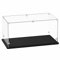 Gemutlich Acryl-Vitrine 38,1 x 20,3 x 20,3 cm, Würfel, 3 mm dicke Acryl-Vitrine mit schwarzem Holzsockel, Montage, staubdichte Vitrine für Sammlerstücke, Figuren, Puppenspielzeug, Modelle, Autos