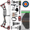 wolfman Compoundbogen Set Erwachsene IBO 380FPS Bogenschießen Stahlkugel Dual Use Jagd Bogen Schießen Wettbewerb Bogen für die Jagd Bogenschießen Links und Rechtshänder (45-65lb, Rot Bogenset)