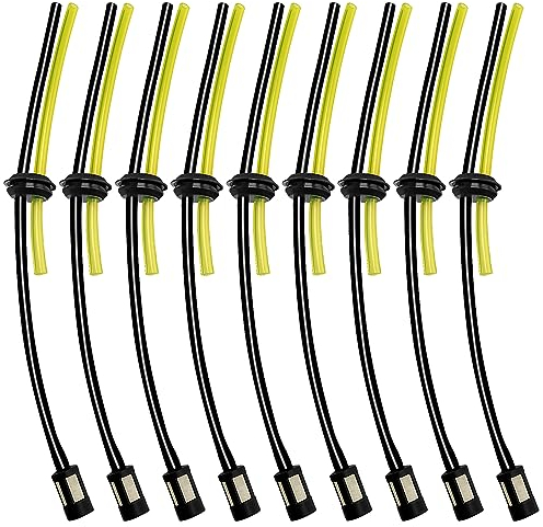 VooGenzek 8 Piezas Desbrozadora Tubo Gasolina, Filtro Gasolina Desbrozadora Tubo, Universal de Repuesto de Manguera de Combustible, para Cortador de Cepillo, Cortacésped, Desbrozadora, Recortadora