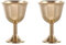 Leadigol Lot de 2 verres à calice en laiton, verres à vin, verres à calice vintage en laiton, verres à boire en laiton