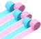 Vsosfiza 6er Set Rosa und Blau Krepppapier Bänder Party Dekoration(4.5 cm x 25 m)