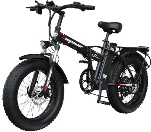 DEEPOWER K306 Electric Bike, Folding EBike, 48V 13Ah Battery, Range 35 Miles, 14 Electric Bicycle for Adults Teens, Multi-Shock Absorption, Mini Commuter EBike with Phone Holder & USB Charging Port
