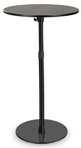 ERFEI Bartisch, 40 cm, kleine runde Oberseite, verstellbare Höhe, 57,5–85 cm, multifunktionaler Beistelltisch Tisch für Kneipe, Bar, Esszimmer, Bistro, Café