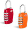 CFMOUR TSA Suitcase Locks - 1, 2, 3, 4, 5, 6 Pack 4-Dial Security Travel Combination Padlock for Suitcases Luggage Case Bag Code Lock - Red&Orange (Pack of 2)