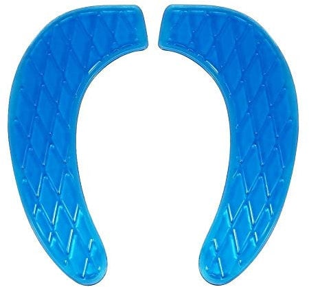 ArinkO Portable and Washable Gel Toilet Seat Cushion - Universal Fit with Self-Adhesive Design (Blue)