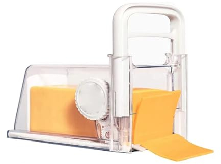 Yolispa 4- in- 1 Cheese Chopper Slicer Grater with Container for up to 2lb Cheese Blocks