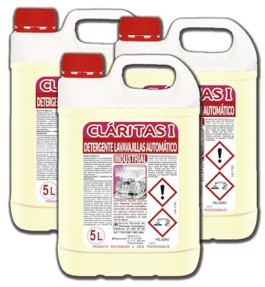 Detergente Lavavajillas Automático Industrial - Hostelería - 3x5L - Todo Tipo de Aguas