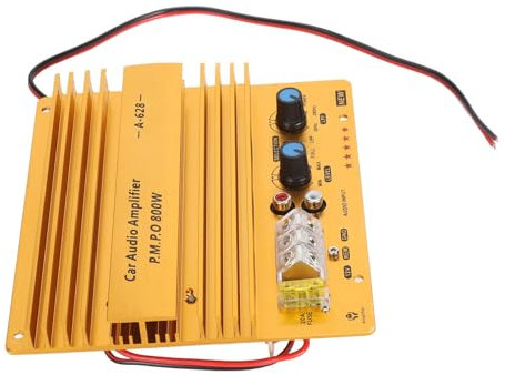 Scheda Amplificatore per Auto, Scheda Amplificatore per Audio Ad Alta Potenza 12V 800W, Scheda Subwoofer per Bassi Potente Ultra Sottile in Lega di Alluminio per Altoparlante per