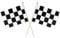 2pcs 20x28cm Drapeau à Damier, Drapeaux Noirs et Blancs avec Dessus de Lance, Réutilisable Drapeau de Voiture de Course pour Enfants Anniversaire Fête à Thème Événements Sportifs Fournitures
