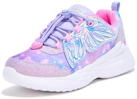 Skechers Kid's Dream Racer - Wing Brites Schuhe, Lavendel/Rosa, 33 EU