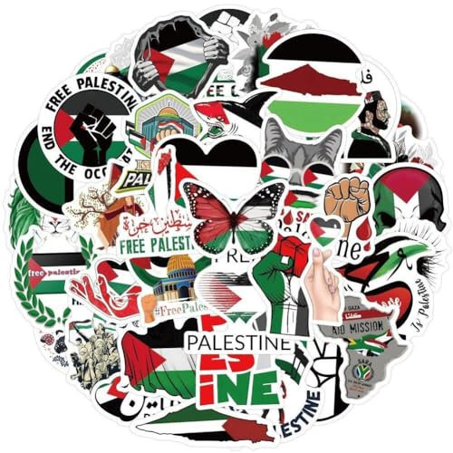 HiyyFloy Kostenlose Palästina-Aufkleber, 60 Stück, Palästina-Aufkleber, Ästhetik Und Frieden, Aufkleber Für DIY-Telefon, Laptop, Skateboard, Wasserflasche