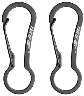 TONIFE Karabiner, Karabinerhaken aus Hochwertigem Edelstahl für Karabinerhaken Schlüsselanhänger, Snap Schnalle Feder Rucksack Verschlüsse