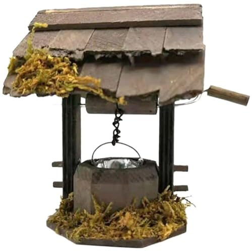 Keuyeo Mini Ornement De Puits À Souhaits À L'échelle 1:12, Accessoires De Puits D' Vintage, Pont De Jardin, Figurines De Puits, Jardinière Chinoise, Maison De Poupée, Décoration De Maison