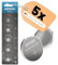 ABSINA 5x Batteria CR1220 3V litio - Batteria CR 1220 anti-perdita & lunga durata - CR 1220 3V per chiavi auto, orologio e altro