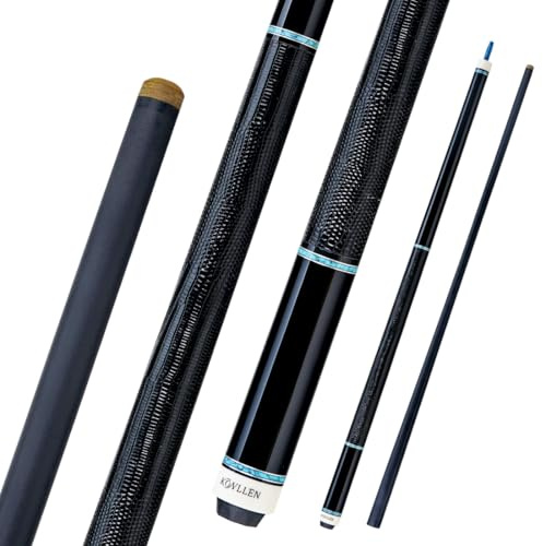 KONLLEN Billardqueue aus Carbonfaser, 147cm, professionelles Billardqueue für Erwachsene, Vollcarbon-Technologie, geringe Ablenkung, 12.5 mm Spitze (leicht zu kontrollieren, Pro Taper, ultraweich)