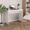 LLEZKBR Bureaux de bureau en bois laqué blanc brillant 90 x 40 x 72 cm