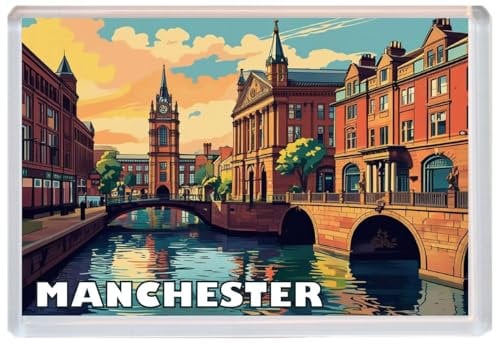 Manchester - Jumbo Artistic Fridge Magnet 96 x 67mm