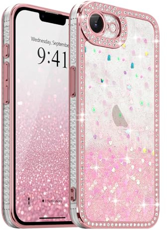 Ethanger für iPhone 17e/16e Hülle Glitzer, Pink