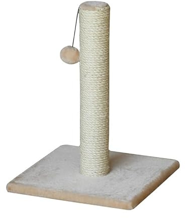 Cat Scratcher Post – 47cm Durable Sisal Claw Tower with Soft Carpet Base – Stable Vertical Post for Healthy Scratching – Sleek Black , Blue , or Grey – Space-Saving Scratch Pole for Kittens_Grey