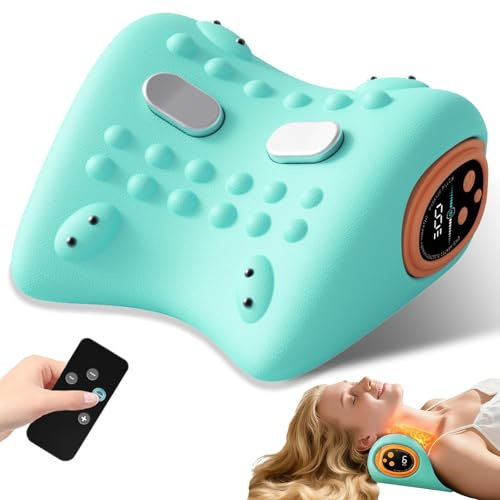 BLOGLOER Elektrische Nackenmassagegerät Kabellos, Nacken Schulter Massagegerät mit Wärme, 2026 Upgrade Neck Massager, USB 3 Modi 6 Einstellbare Frequenzen