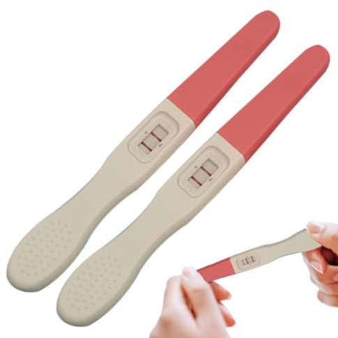 Nouveau faux test de grossesse: 2 pièces de blague montrant des résultats | positifs, maquillage réaliste pour la grossesse précoce | Convient pour les blagues, cadeaux et divertissement humoristique