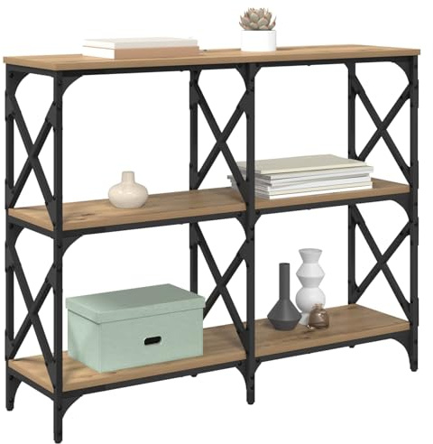 vidaXL Konsolentisch Artisan-Eiche 100 x 28 x 80,5 cm Holzwerkstoff