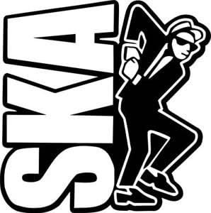myrockshirt Ska mit tanzendem Mann 20cm Aufkleber Sticker Farbe&Größe wählbar Autoaufkleber
