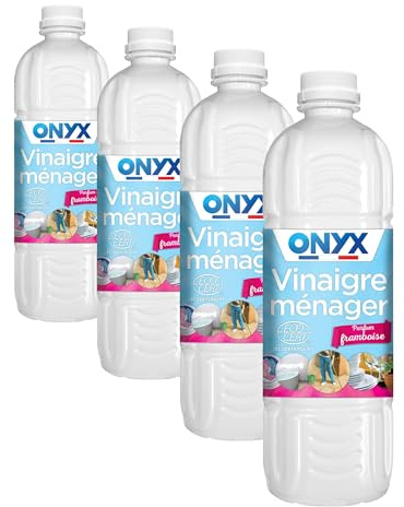 Onyx - Vinaigre 8° - Détartrant Multi-Surface - Parfum Framboise - 4 x 1L