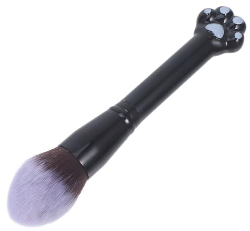 DECHOUS Puderpinsel Vielseitiger und Bequemer Gesichts Make Up Pinsel Katzenpfoten aus Nylon und Kunststoff Schwarzer für Präzises Rouge und Highlighter im Alltag