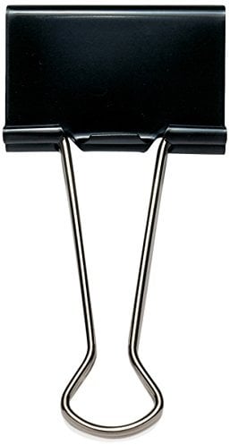 Rapesco FBC250B1 Pinzas/Clips de 25 mm con Brazos Plegables, Capacidad hasta 100 Hojas, Negro, Paquete de 10