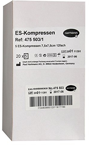 ES-KOMPRESSEN steril 7,5x7,5 cm Großpackung 20x5 Stück