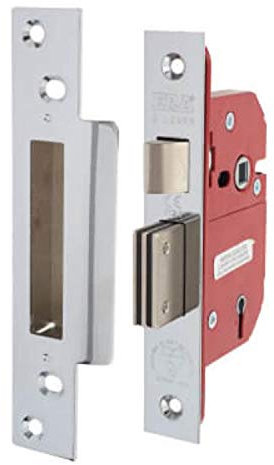 ERA Fortress 5 Lever Mortice Sashlock - (British Standard) - 3 Satin Chrome Sashlock