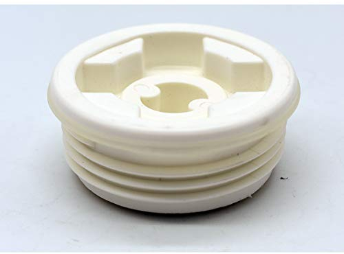 Bouchon male blanc pour fût/bidon avec filetage S56x4 et bonde 3/4'' BSP
