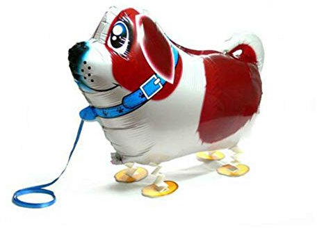 Kopper-24 Airwalker Ballon Hund 3 - laufendender Hunde Luftballon Tier Helium Walking Folienballon Deko für Kinder Geburtstag Party Hochzeit Kinder Geschenk JGA Dekoration Tierballons Laufen