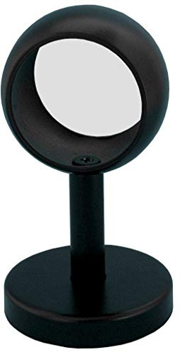TIBU Handlaufhalter Modell W Edelstahlhalter Schwarz pulverbeschichtet gerade mit Kugelring Ø 42,4 mm