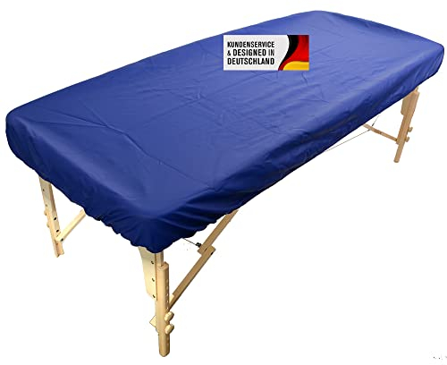 Promafit® Ayurvedaliege Bezug - Wasser- & Ölabweisender Schutzbezug aus Polyurethan mit Gummizug – Ideal für Massagen & Ayurveda-Therapien (Blau)