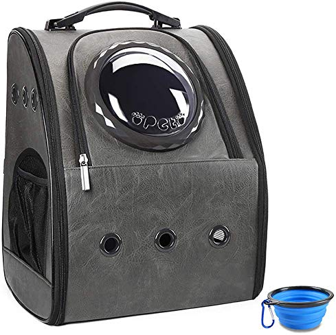 BEIKOTT Rucksack für Katzen, Welpen, Hunde und Vögel, Luftdurchlässig, für Reisen, Wandern und Outdoor, XLschwarz