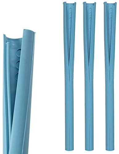 HELY ClickStraw Strohhalm-Set – Trinkhalme wiederverwendbar aus recycelbarem Kunststoff, Mehrweg-Halme Made in Germany, in Blau, Länge 190 mm, 3er Pack