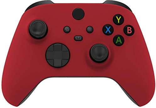 eXtremeRate Carcasa para Xbox Series X S Mando Accesorios Protector Placa Frontal Funda Delantera Reemplazo Kit Cubierta Cover Shell para Xbox Series S X Control-No Incluye Mando(Rojo Pasión)