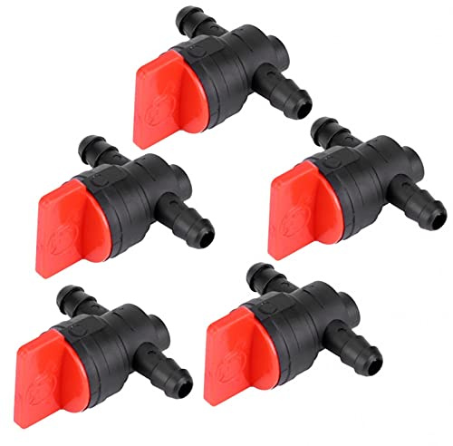 Valve d'arrêt, en plastique de haute qualité durable et facile à installer, valve de coupure de carburant, pour réservoir de tondeuse à gazon et usage jardin agricole, 1/4 pouce, 5 pièces