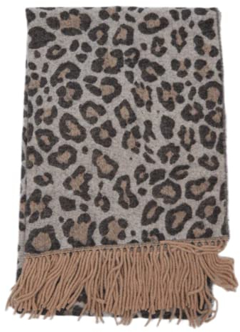 PIECES Damen Pcjira Scarf Noos Schal, Natural/Aop:leo, Einheitsgröße